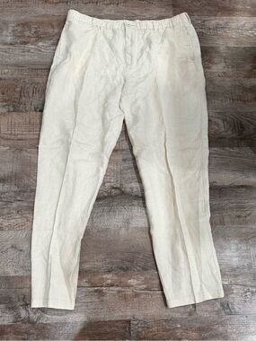 Tommy Bahama 100% Linen Relaxed Straight Leg Pants XXL coastal resort